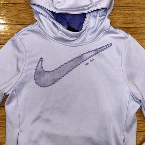 Nike Dri-Fit Purple Lavender Hoodie Performance Swoosh Girls Size Small 8-10 - Picture 3 of 7